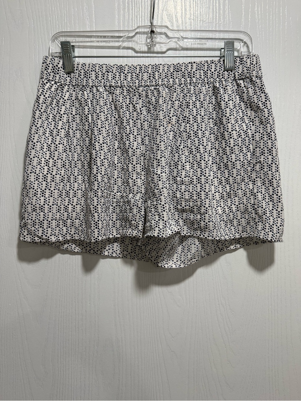 Joie White Shorts with Black Dot Print